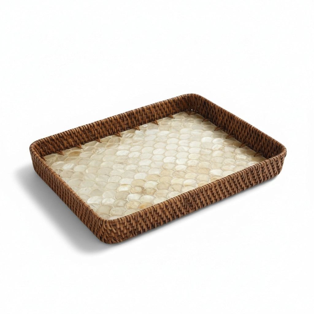 Coastal Pearl Rectangular Tray