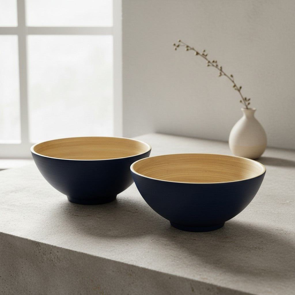 Aura Spun Bamboo Serving Bowl