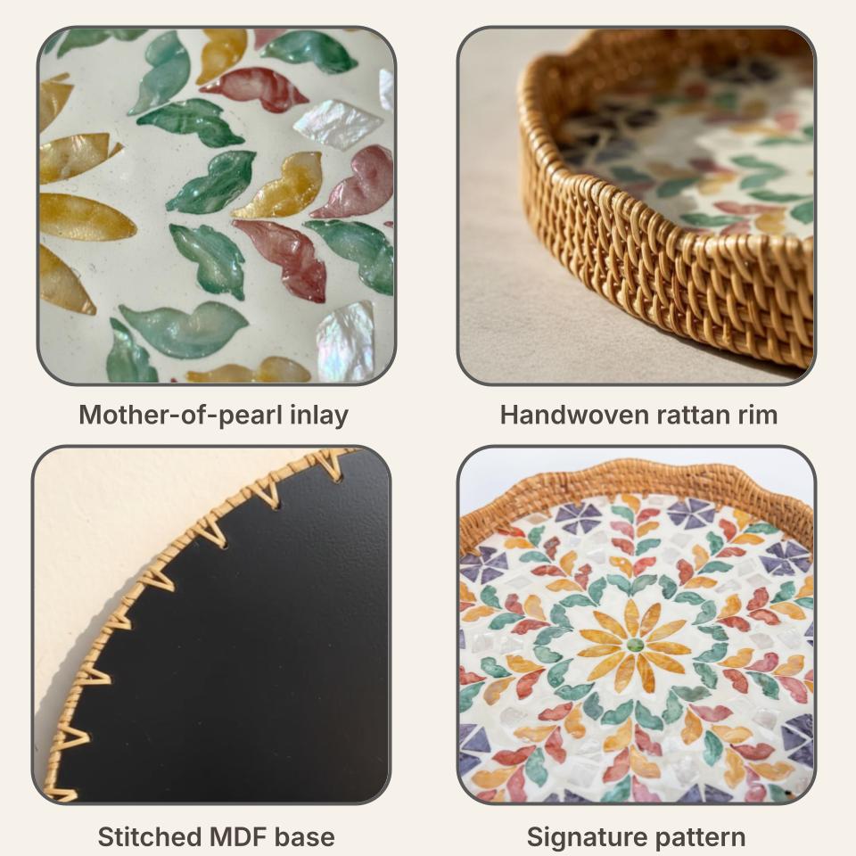 Blossom Scalloped Round Tray