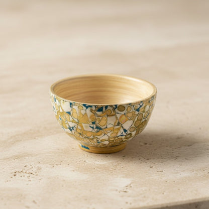 Gilded Mosaic Eggshell Bamboo Bowls