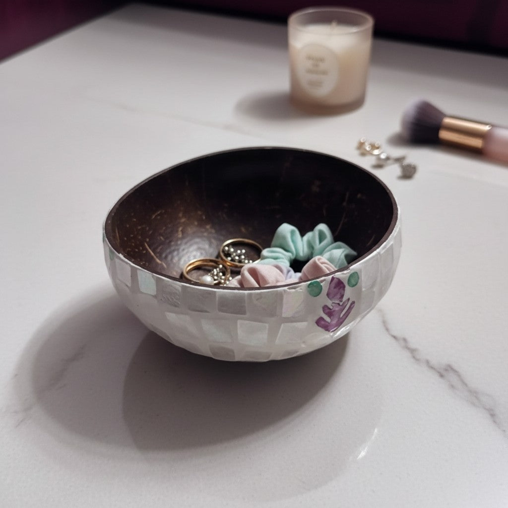 Blush Leaf Coconut Bowl