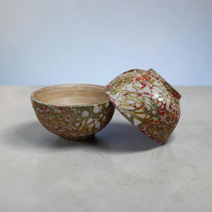 Gilded Mosaic Eggshell Bamboo Bowls