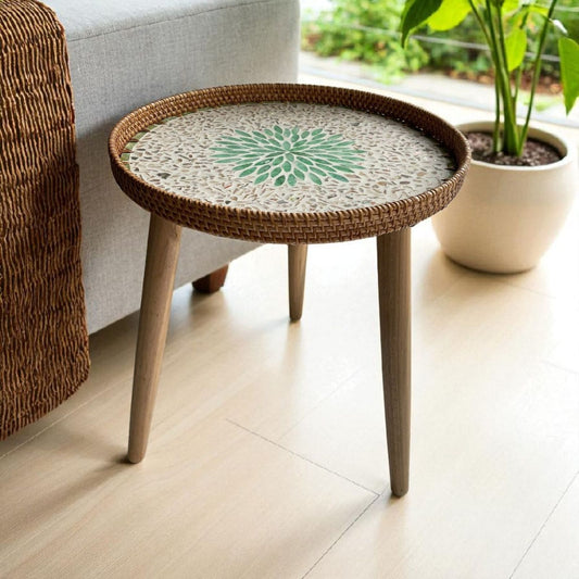 Emerald Petal Round Table