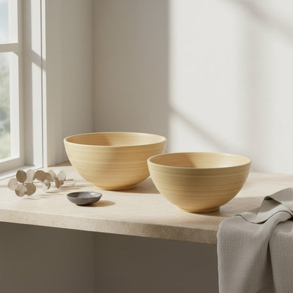 Aura Spun Bamboo Serving Bowl