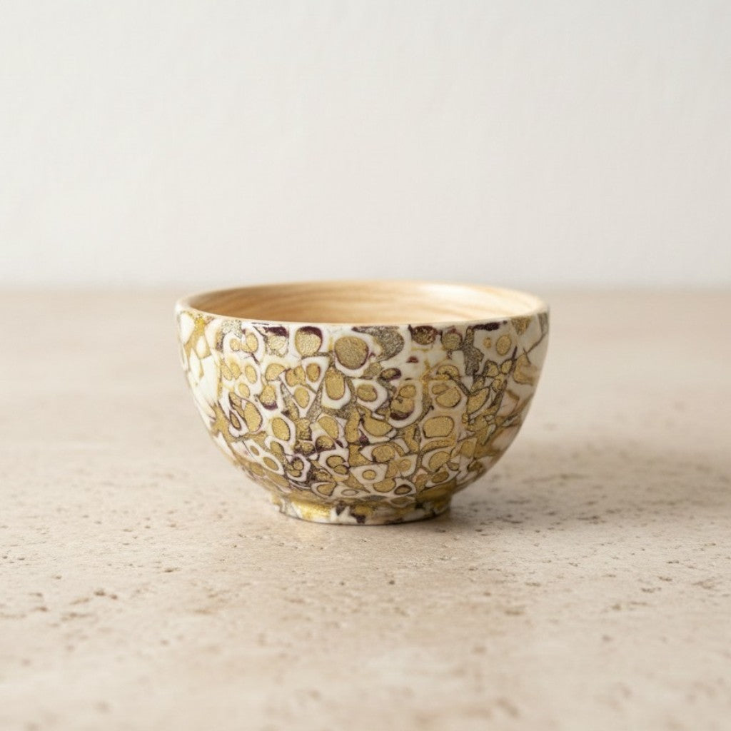 Gilded Mosaic Eggshell Bamboo Bowls