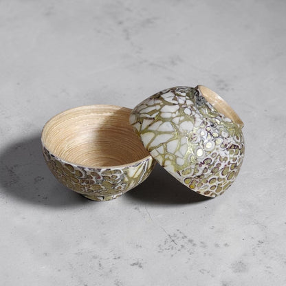Gilded Mosaic Eggshell Bamboo Bowls