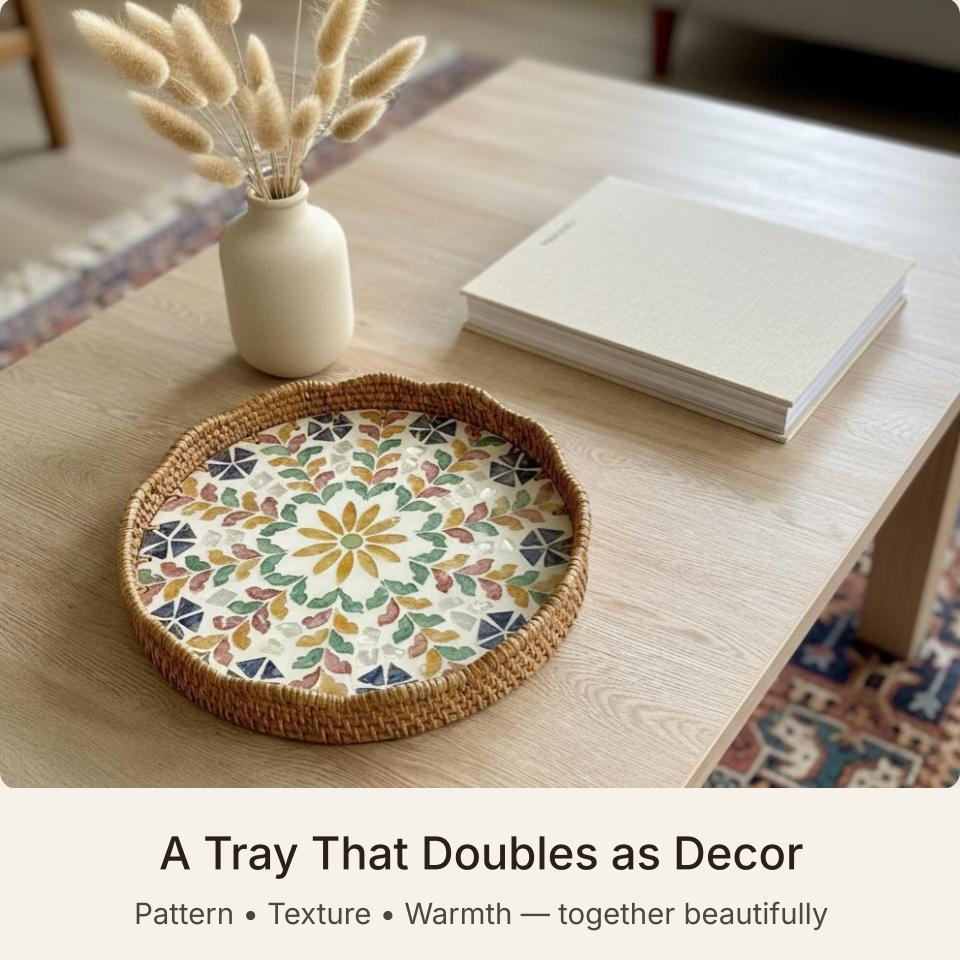 Blossom Scalloped Round Tray