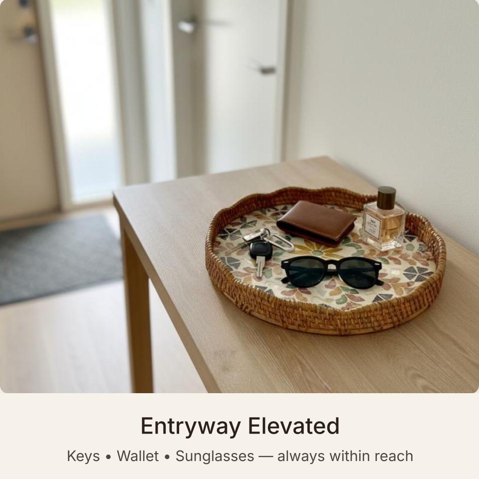 Blossom Scalloped Round Tray