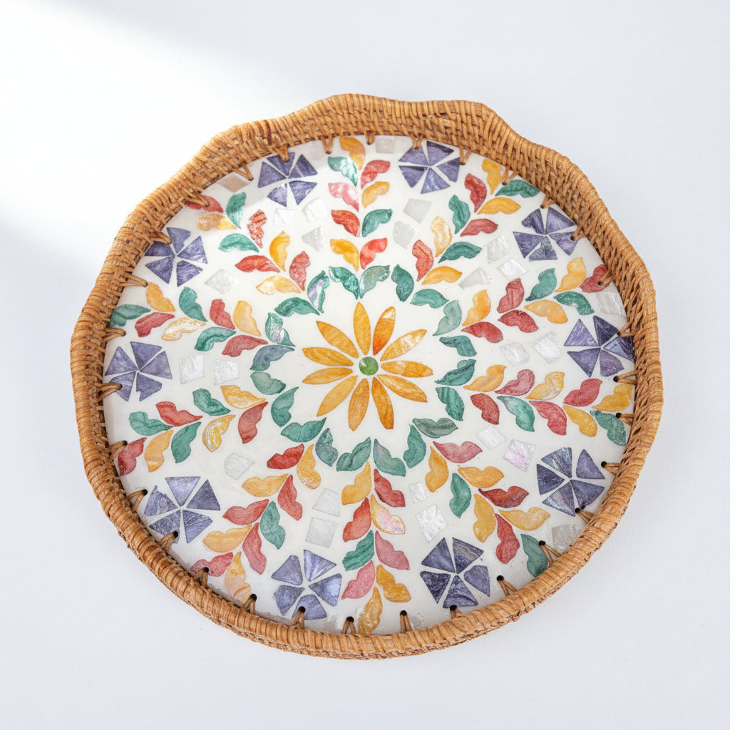 Blossom Scalloped Round Tray